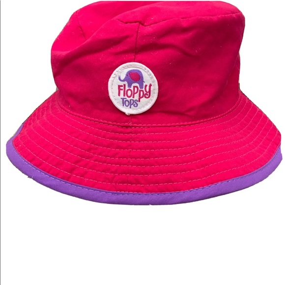 Floppy Tops Other - Floppy Tops Reversible Kids Children’s Compact Sun Rain Hat
Pink & Purple